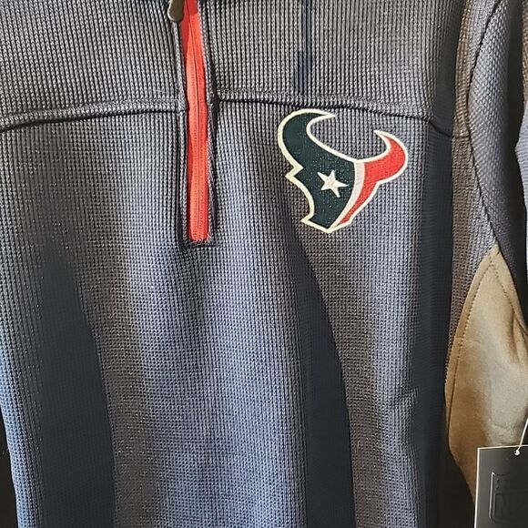 Houston Texans Mens M 1/4 Zip Pullover  NFL Team Apparel FLEECE LINED WARM - Picture 2 of 8